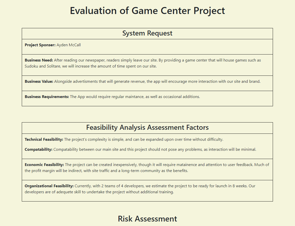 Image of a project evaluation